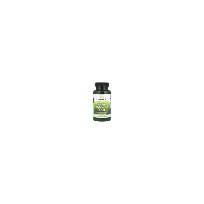 Swanson, Hoja de Gymnema sylvestre, Espectro completo, 400 mg, 100 cápsulas
