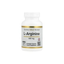 California Gold Nutrition, L-arginina, 500 mg, 60 cápsulas vegetales