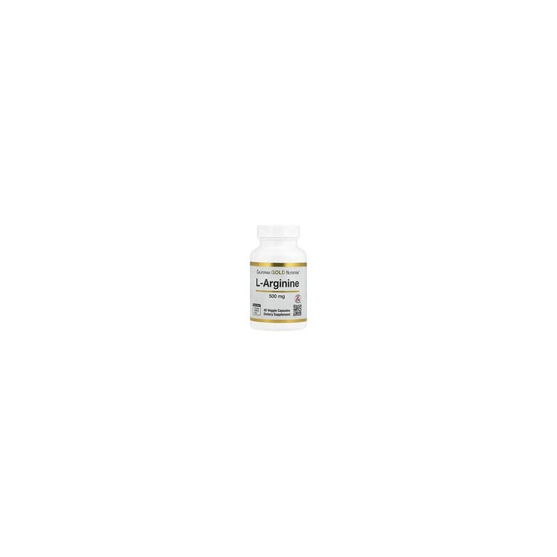California Gold Nutrition, L-arginina, 500 mg, 60 cápsulas vegetales