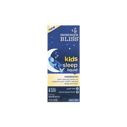 Mommy's Bliss, Suplemento líquido para favorecer el sueño de los niños, Melatonina, Niños de 3 años o más, Uva natural, 120 ml (