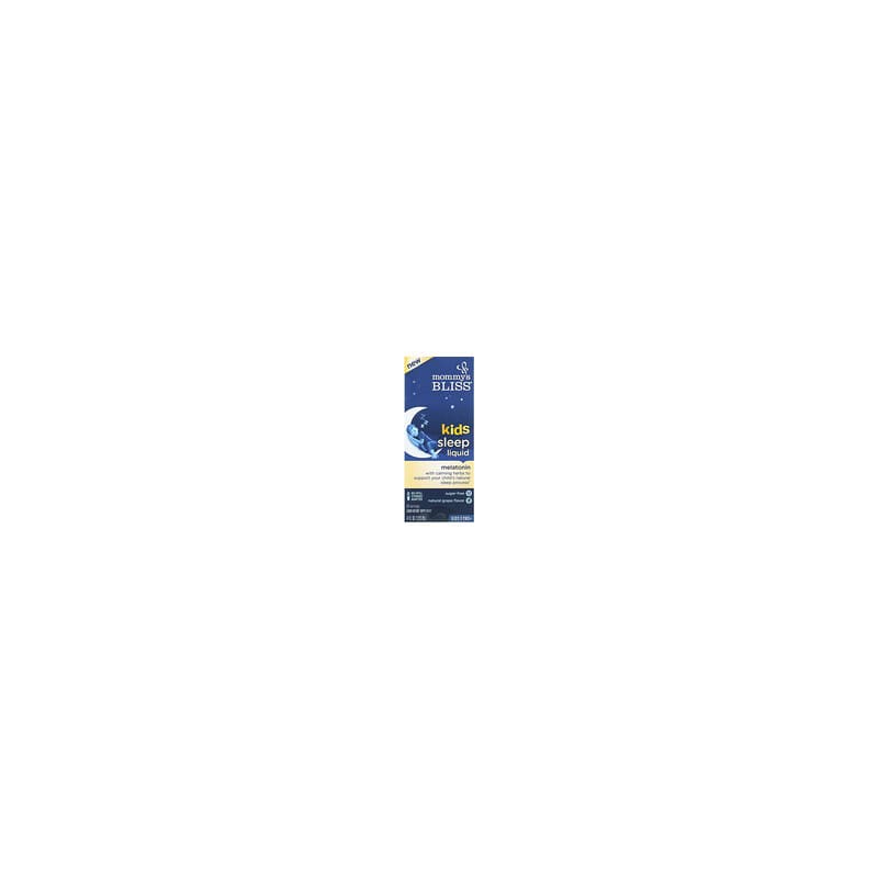 Mommy's Bliss, Suplemento líquido para favorecer el sueño de los niños, Melatonina, Niños de 3 años o más, Uva natural, 120 ml (