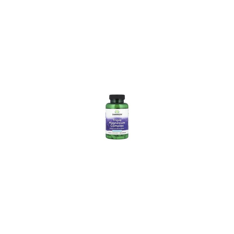 Swanson, Complejo triple de magnesio, 400 mg, 100 cápsulas