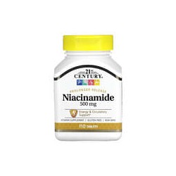 21st Century, Niacinamida de liberación prolongada, 500 mg, 110 comprimidos