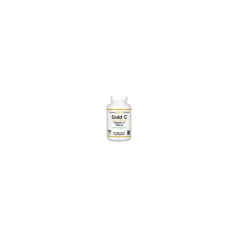 California Gold Nutrition, Gold C, Vitamina C verificada por la Farmacopea de EE. UU. (USP), 1000 mg, 240 cápsulas vegetales