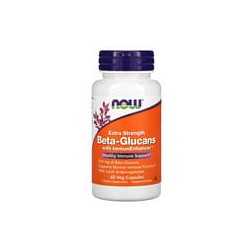 NOW Foods, Beta-glucanos, Con ImmunEnhancer, Concentración extra, 250 mg, 60 cápsulas vegetales