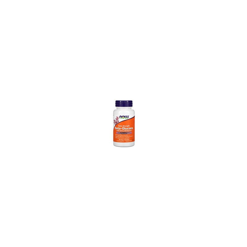 NOW Foods, Beta-glucanos, Con ImmunEnhancer, Concentración extra, 250 mg, 60 cápsulas vegetales