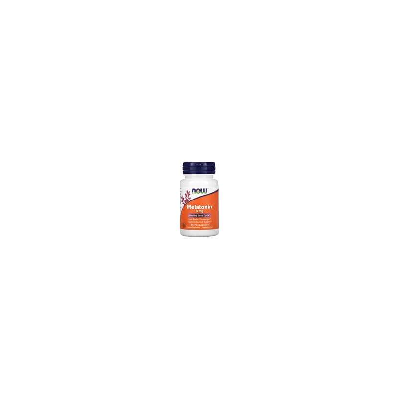 NOW Foods, Melatonina, 3 mg, 60 cápsulas vegetales