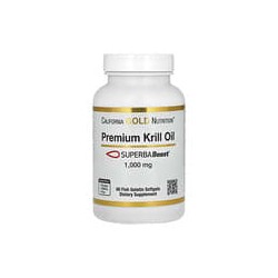 California Gold Nutrition, Aceite de kril prémium con SUPERBABoost, 1000 mg, 60 cápsulas blandas de gelatina de pescado
