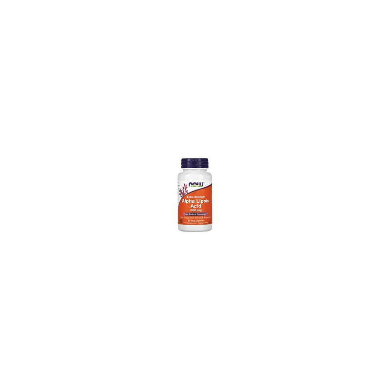 NOW Foods, Ácido alfa-lipoico, Concentración extra, 600 mg, 60 cápsulas vegetales