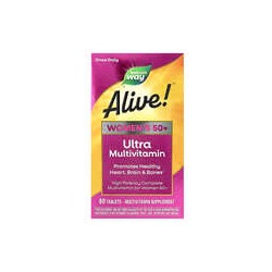 Nature's Way, Alive!, Suplemento ultramultivitamínico para mujeres mayores de 50 años, 60 comprimidos