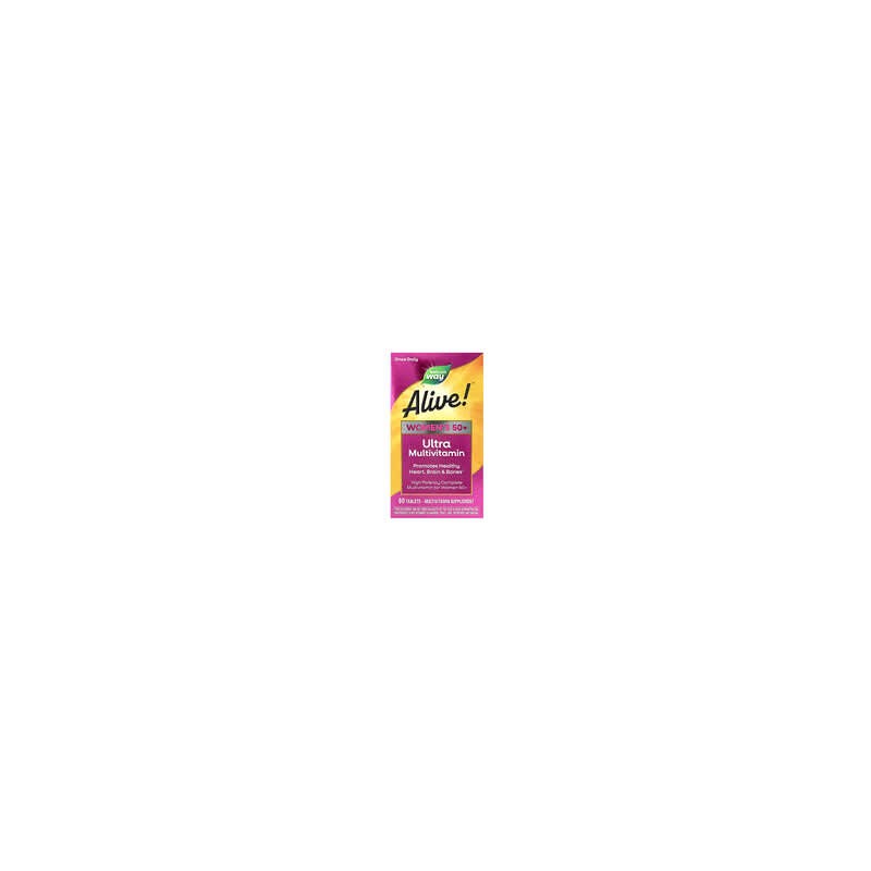 Nature's Way, Alive!, Suplemento ultramultivitamínico para mujeres mayores de 50 años, 60 comprimidos