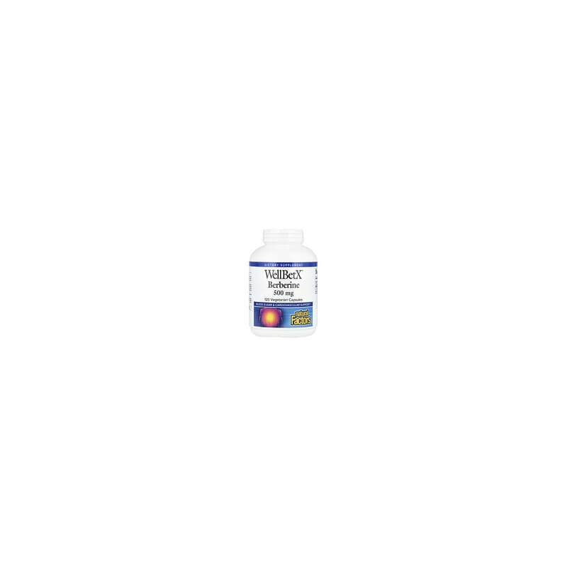 Natural Factors, WellBetX, Berberina, 500 mg, 120 cápsulas vegetales