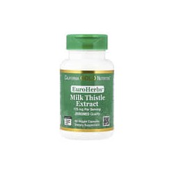 California Gold Nutrition, EuroHerbs, Extracto de cardo mariano, Calidad Euromed, 175 mg, 60 cápsulas vegetales