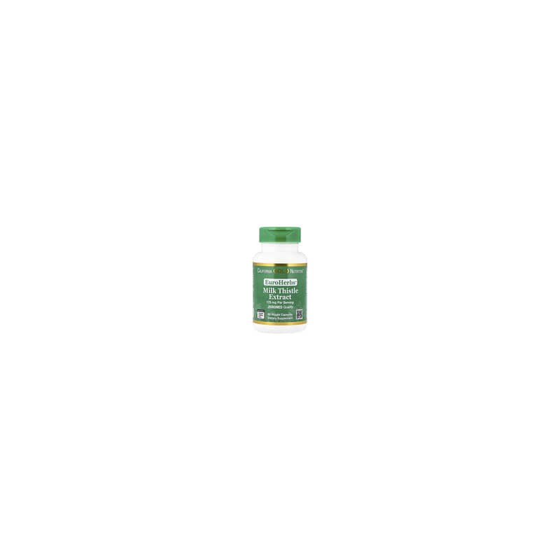 California Gold Nutrition, EuroHerbs, Extracto de cardo mariano, Calidad Euromed, 175 mg, 60 cápsulas vegetales
