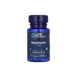 Life Extension, Melatonina, 1 mg, 60 cápsulas