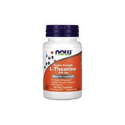 NOW Foods, L-teanina, Doble concentración, 200 mg, 60 cápsulas vegetales