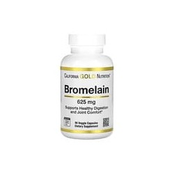 California Gold Nutrition, Bromelaína, 625 mg, 90 cápsulas vegetales