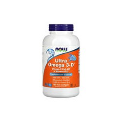 NOW Foods, Ultra Omega 3-D, 600 EPA/300 DHA, 180 cápsulas blandas de pescado
