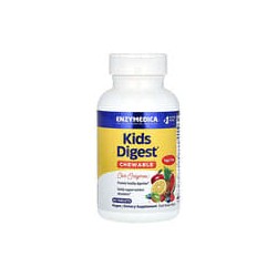 Enzymedica, Kids Digest, Suplemento digestivo para niños, Ponche de frutas, 90 comprimidos