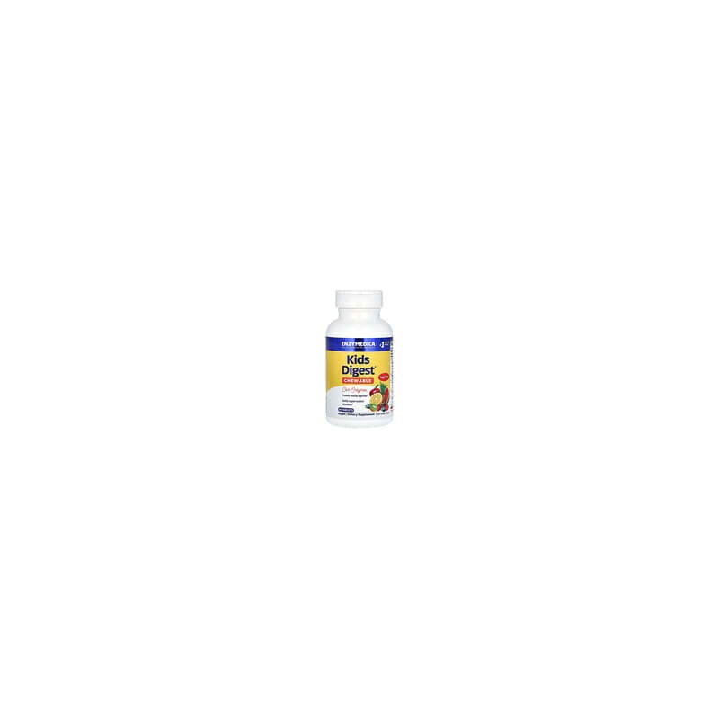 Enzymedica, Kids Digest, Suplemento digestivo para niños, Ponche de frutas, 90 comprimidos