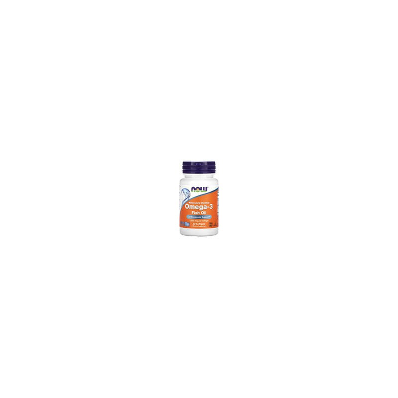 NOW Foods, Aceite de pescado con omega-3, 1000 mg, 30 cápsulas blandas (1000 mg por cápsula blanda)