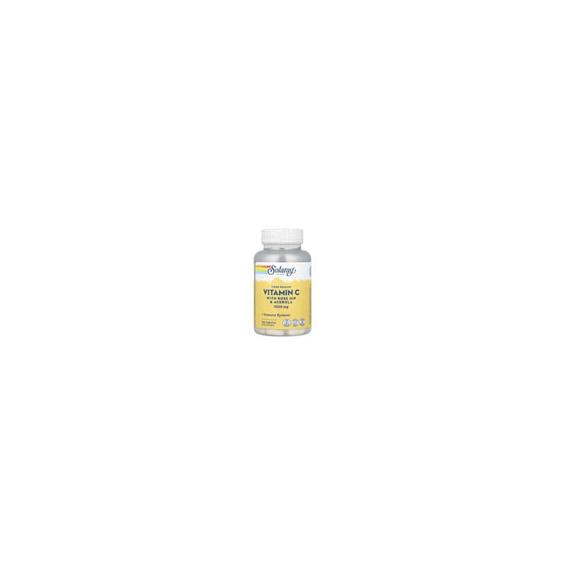 Solaray, Vitamina C de liberación prolongada con rosa mosqueta y acerola, 1000 mg, 100 comprimidos