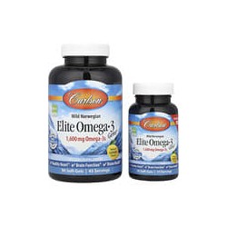 Carlson, Elite Omega-3 Gems, Suplemento de omega-3 selectos provenientes de peces capturados en estado salvaje de origen noruego