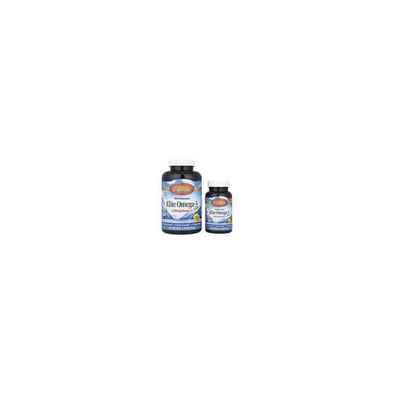 Carlson, Elite Omega-3 Gems, Suplemento de omega-3 selectos provenientes de peces capturados en estado salvaje de origen noruego