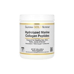 California Gold Nutrition, Péptidos de colágeno marino hidrolizado, Sin sabor, 200 g (7,05 oz)