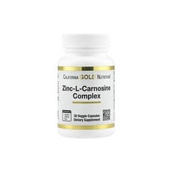 California Gold Nutrition, Complejo de L-carnosina de zinc, 30 cápsulas vegetales