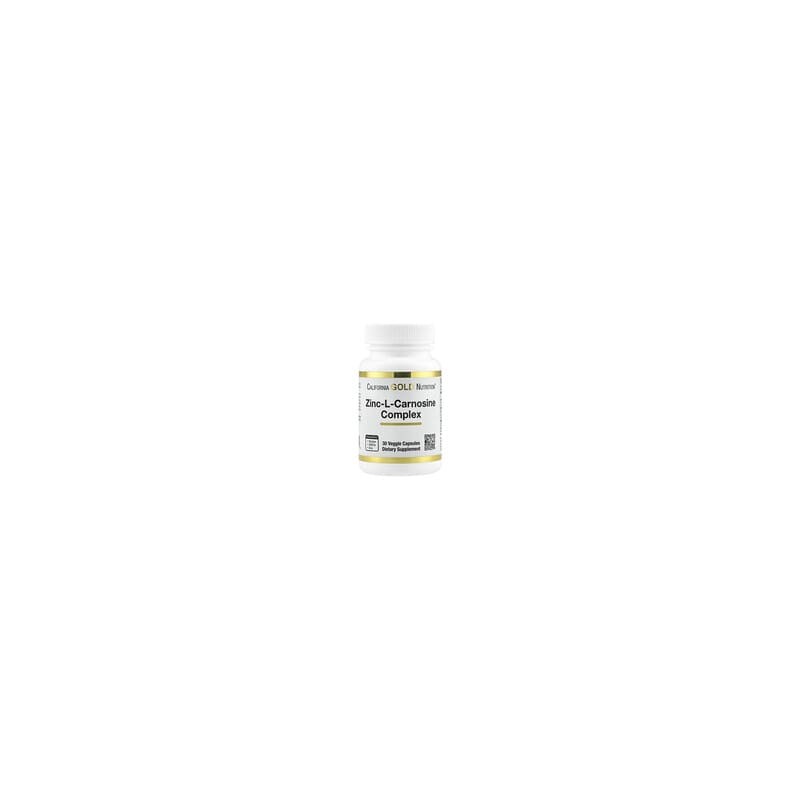 California Gold Nutrition, Complejo de L-carnosina de zinc, 30 cápsulas vegetales