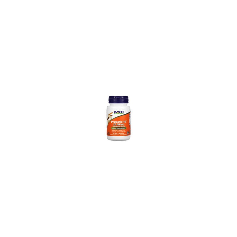 NOW Foods, Probiotic-10, 25.000 millones, 50 cápsulas vegetales