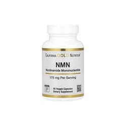 California Gold Nutrition, NMN, 175 mg, 60 cápsulas vegetales