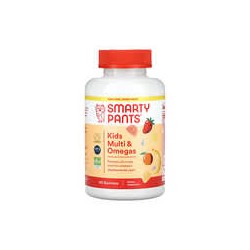 SmartyPants, Fórmula para niños, Suplemento multivitamínico con omega-3, Fresa, plátano, naranja y limón, 120 gomitas