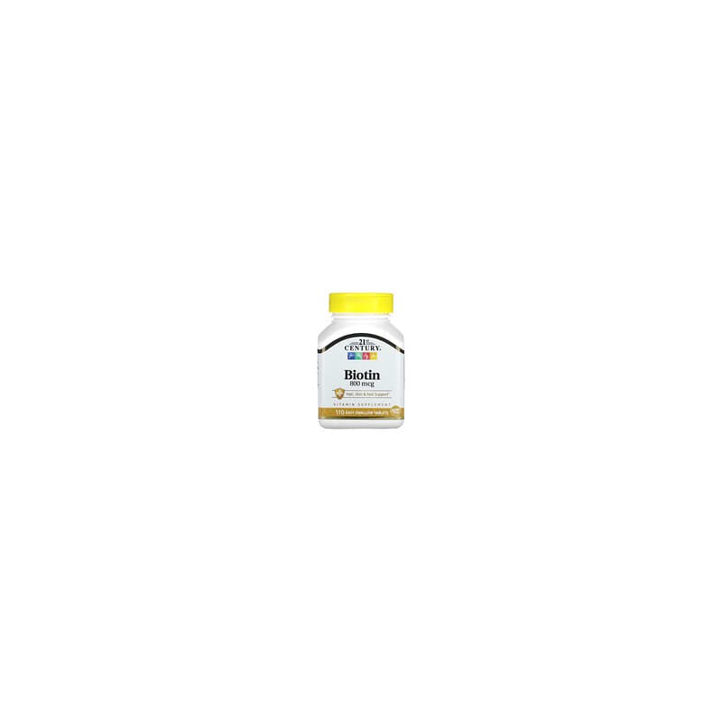 21st Century, Biotina, 800 mcg, 110 comprimidos fáciles de tragar