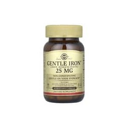 Solgar, Gentle Iron, Hierro, 25 mg, 90 cápsulas vegetales