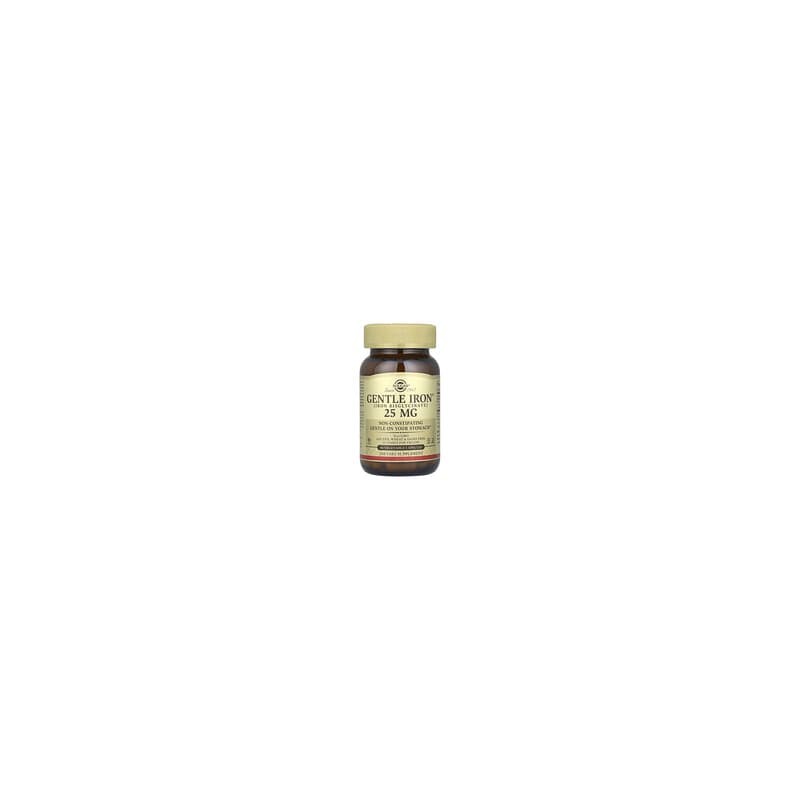 Solgar, Gentle Iron, Hierro, 25 mg, 90 cápsulas vegetales