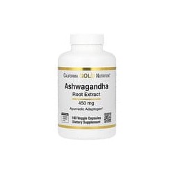 California Gold Nutrition, Ginseng indio, 450 mg, 180 cápsulas vegetales