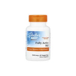 Doctor's Best, Vitamina B12 totalmente activa, 1500 mcg, 60 cápsulas vegetales