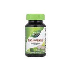 Nature's Way, Pastillas de zinc, Sabor a frutos rojos, 60 pastillas veganas