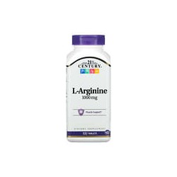 21st Century, L-arginina, 1000 mg, 100 comprimidos