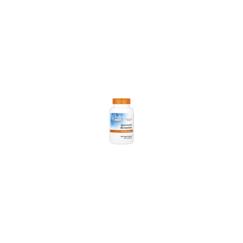 Doctor's Best, Quercetina y bromelaína, 180 cápsulas vegetales