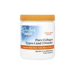 Doctor's Best, Colágeno de tipo 1 y 3 puro en polvo, 200 g (7,1 oz)