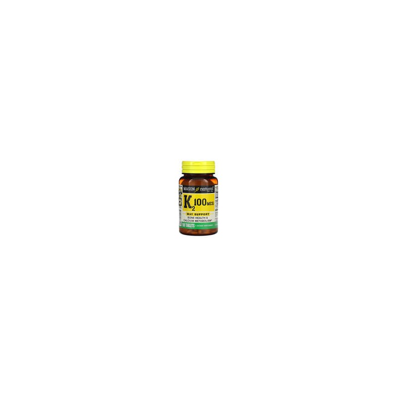 Mason Natural, Vitamina K2, 100 mcg, 100 comprimidos