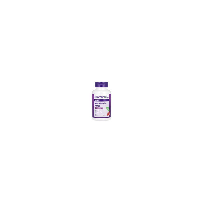Natrol, Melatonina, Disolución rápida, Concentración máxima, Fresa, 10 mg, 100 comprimidos