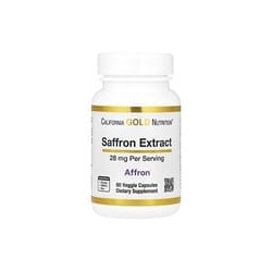 California Gold Nutrition, Extracto de azafrán con Affron®, 28 mg, 60 cápsulas vegetales