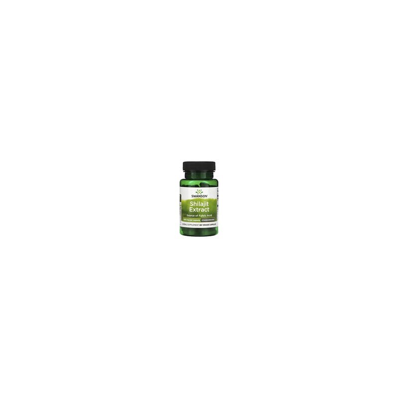 Swanson, Extracto de shilajit, estandarizado, 400 mg, 60 cápsulas vegetales
