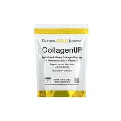 California Gold Nutrition, CollagenUP, Péptidos de colágeno marino hidrolizado con ácido hialurónico y vitamina C, Sin sabor, 20