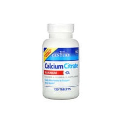 21st Century, Citrato de calcio máximo con vitamina D3, 120 comprimidos