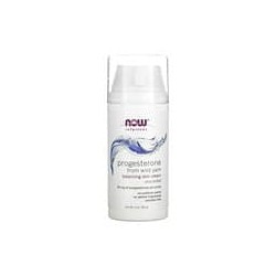 NOW Foods, Solutions, Progesterona de ñame, Crema equilibrante para la piel, Sin fragancia, 20 mg, 85 g (3 oz)